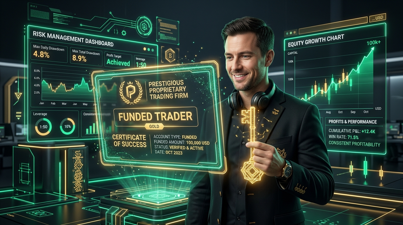 Funded Trader Blueprint — แผนผังพิชิตพอร์ตสอบกองทุน (Prop Firm) ฉบับมืออาชีพ